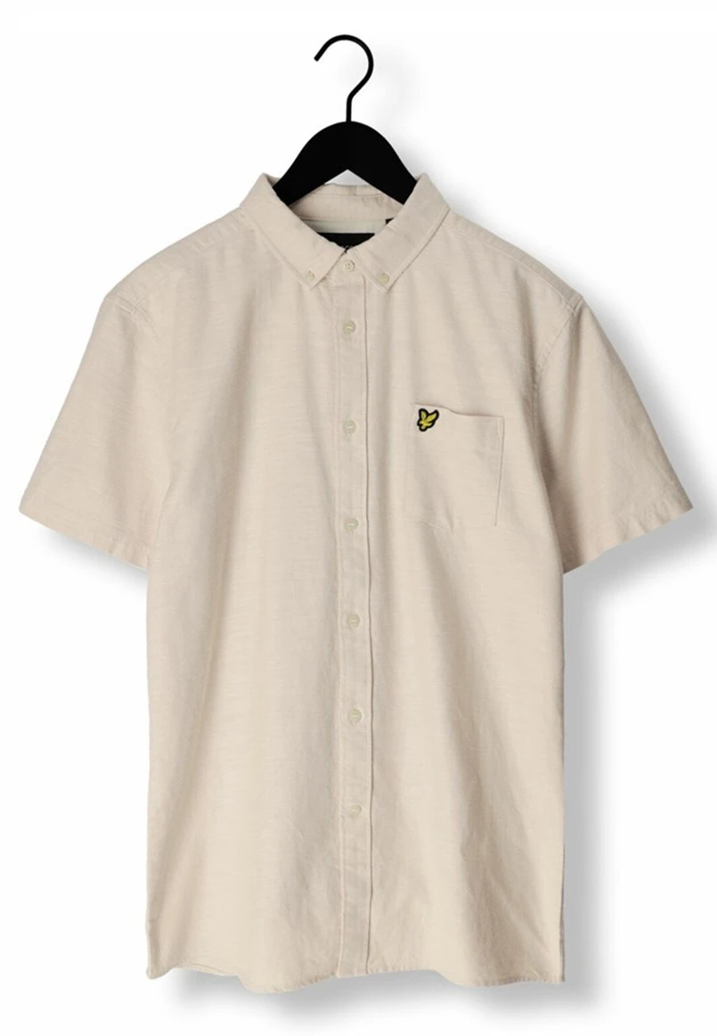 Lyle & Scott Slub Short Sleeve- G - Overhemd - Gebroken Wit 4 Lyle & Scott Slub Short Sleeve- G - Overhemd - Gebroken Wit - Afbeelding 4
