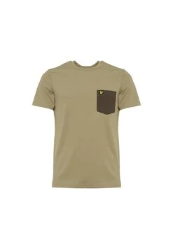 Lyle & Scott Contrast Pocket - T-Shirt Print - Verde