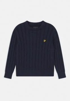 Lyle & Scott Cable Crew Jumper - Trui - Navy Blazer