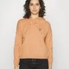 Lyle & Scott Knitted Hoodie - Trui - Dusty Peach