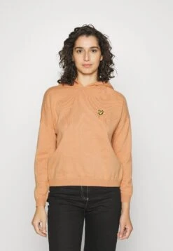 Lyle & Scott Knitted Hoodie - Trui - Dusty Peach