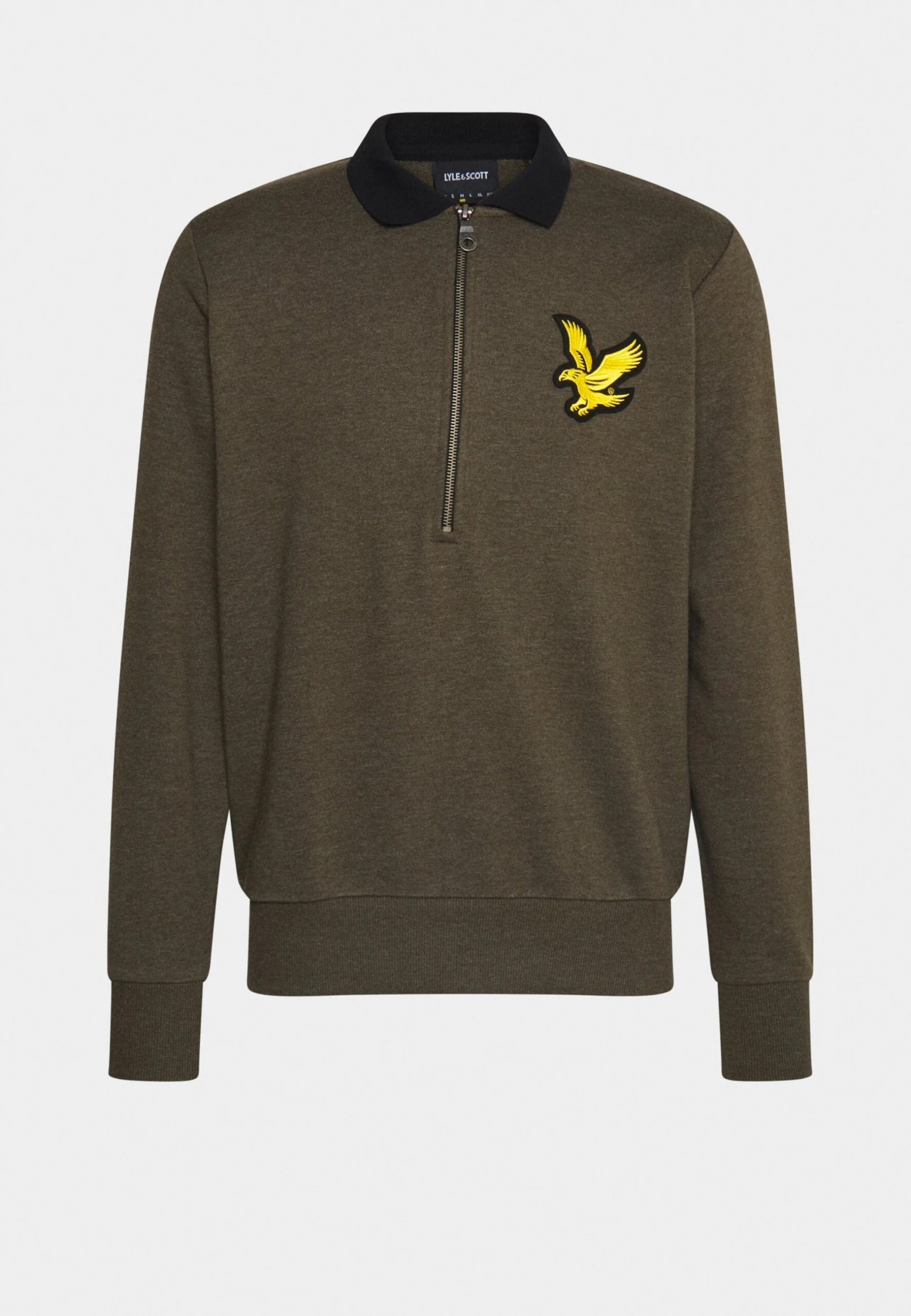 Lyle & Scott Block Zip Track - Sweater - Olive Marl 4 Lyle & Scott Block Zip Track - Sweater - Olive Marl - Afbeelding 4
