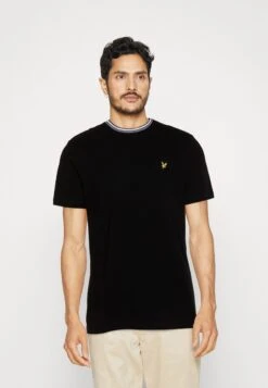 Lyle & Scott Dashed Tipped - T-Shirt Basic - Jet Black