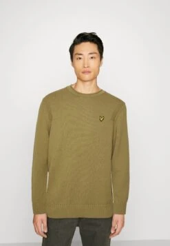 Lyle & Scott Self Roll Mock Neck - Trui - Seaweed