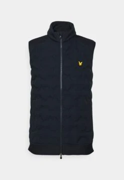 Lyle & Scott Check Quilt Back Fleece Gilet - Softshelljas - Dark Navy -Lyle & Scott Verkoop b24015932e6147f08f05ca8e7e779aad