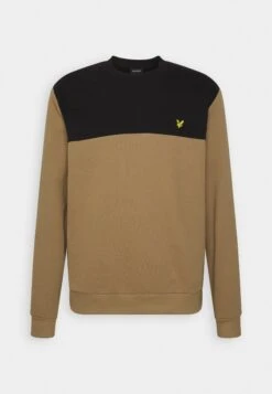 Lyle & Scott Contrast Yoke Crew Neck - Sweater - Camel Bronze -Lyle & Scott Verkoop b2eaa10aa9a543658b4300c3de84e823