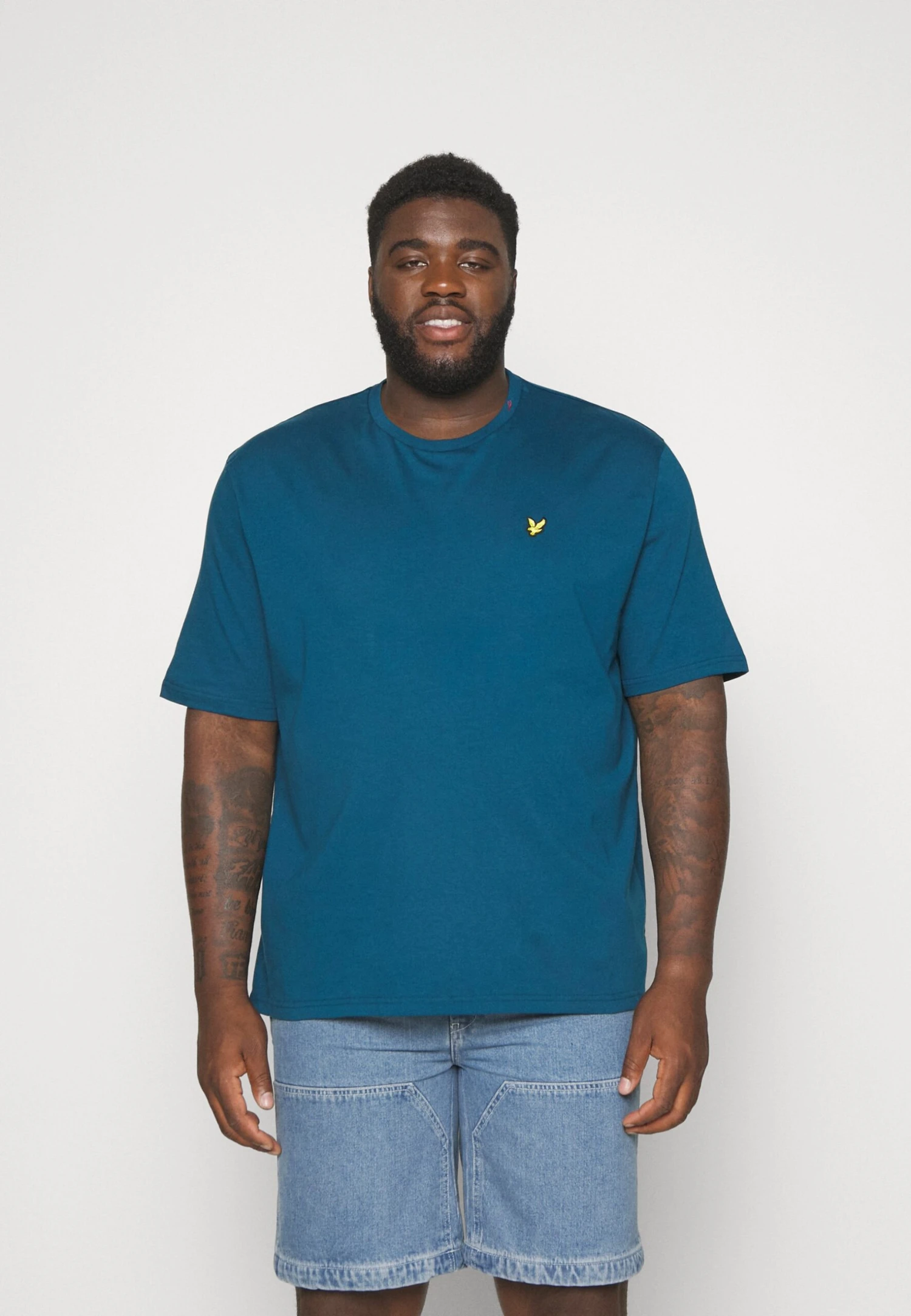 Lyle & Scott Plus Plain- T-Shirt Basic - Dark Blue 1 Lyle & Scott Plus Plain- T-Shirt Basic - Dark Blue
