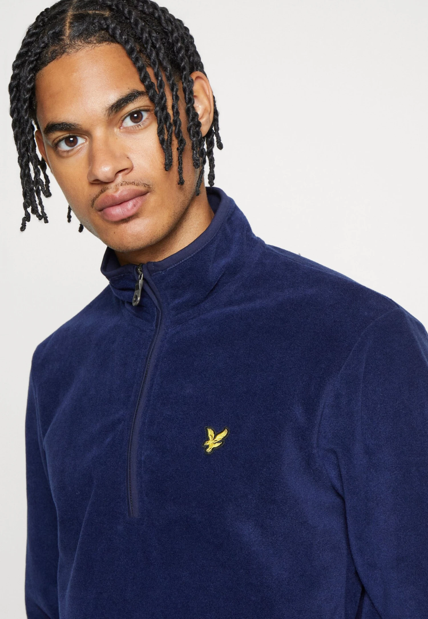 Lyle & Scott Quarter Zip - Fleece Trui - Navy 4 Lyle & Scott Quarter Zip - Fleece Trui - Navy - Afbeelding 4