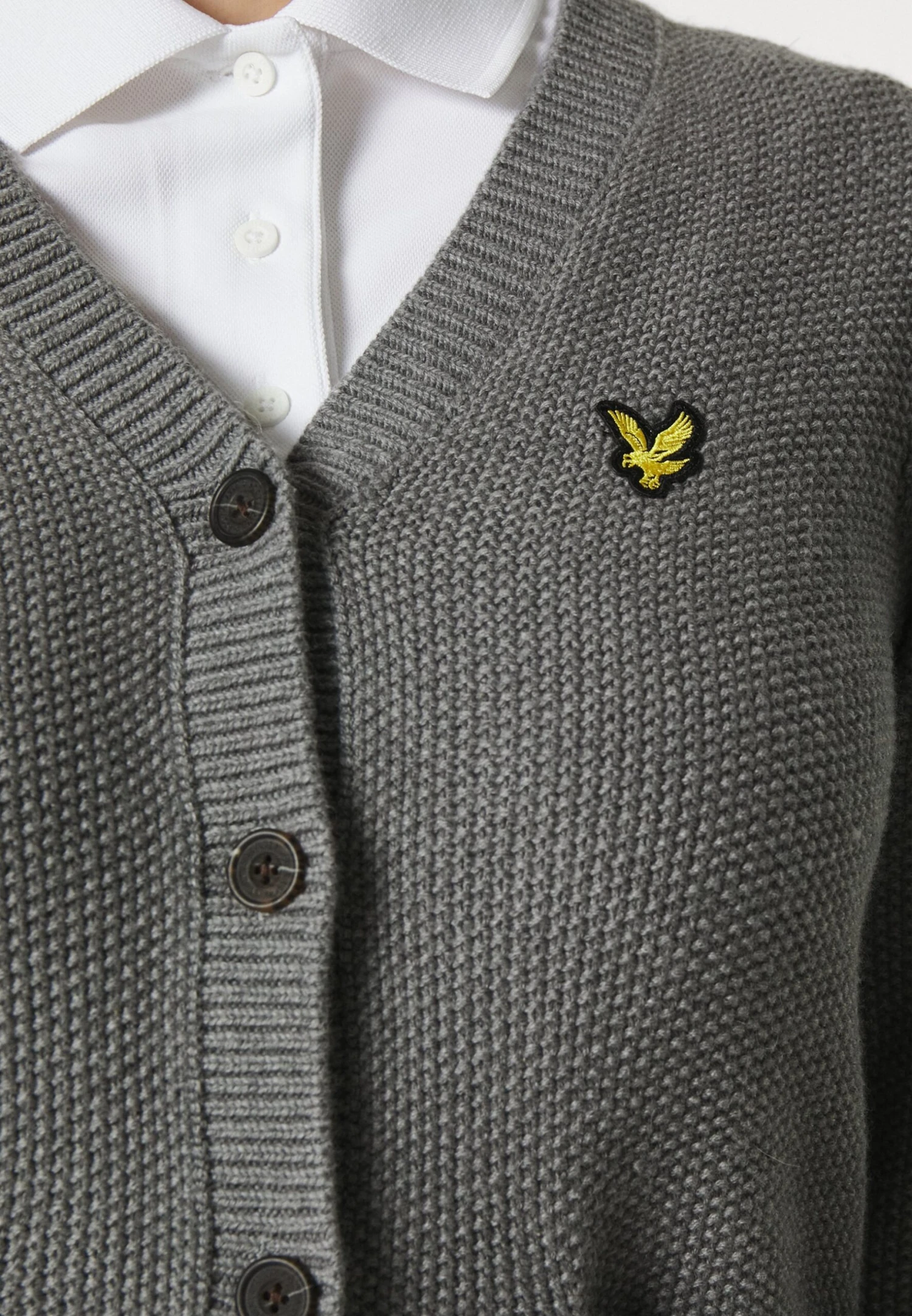 Lyle & Scott The Grace Cardigan - Sweater Met Rits - Mid Grey Marl 6 Lyle & Scott The Grace Cardigan - Sweater Met Rits - Mid Grey Marl - Afbeelding 6