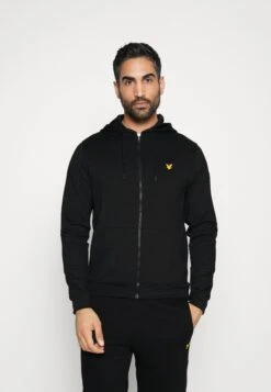 Lyle & Scott Full Zip Fly Hoodie - Sweater Met Rits - Jet Black