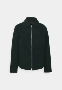 Lyle & Scott Brushed - Lichte Jas - Darkgreen