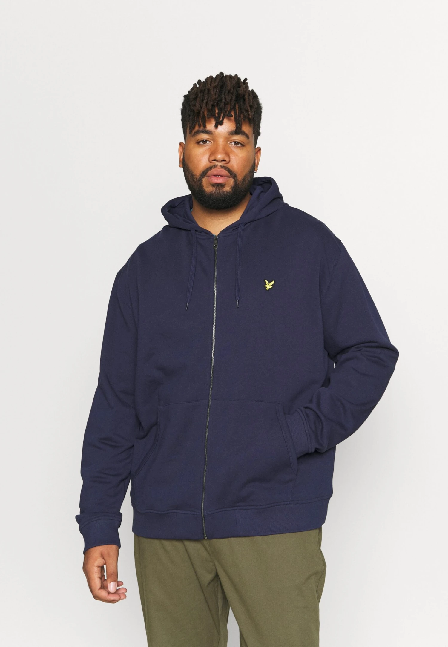 Lyle & Scott Plus Zip Through Hoodie - Sweater Met Rits - Navy 1 Lyle & Scott Plus Zip Through Hoodie - Sweater Met Rits - Navy