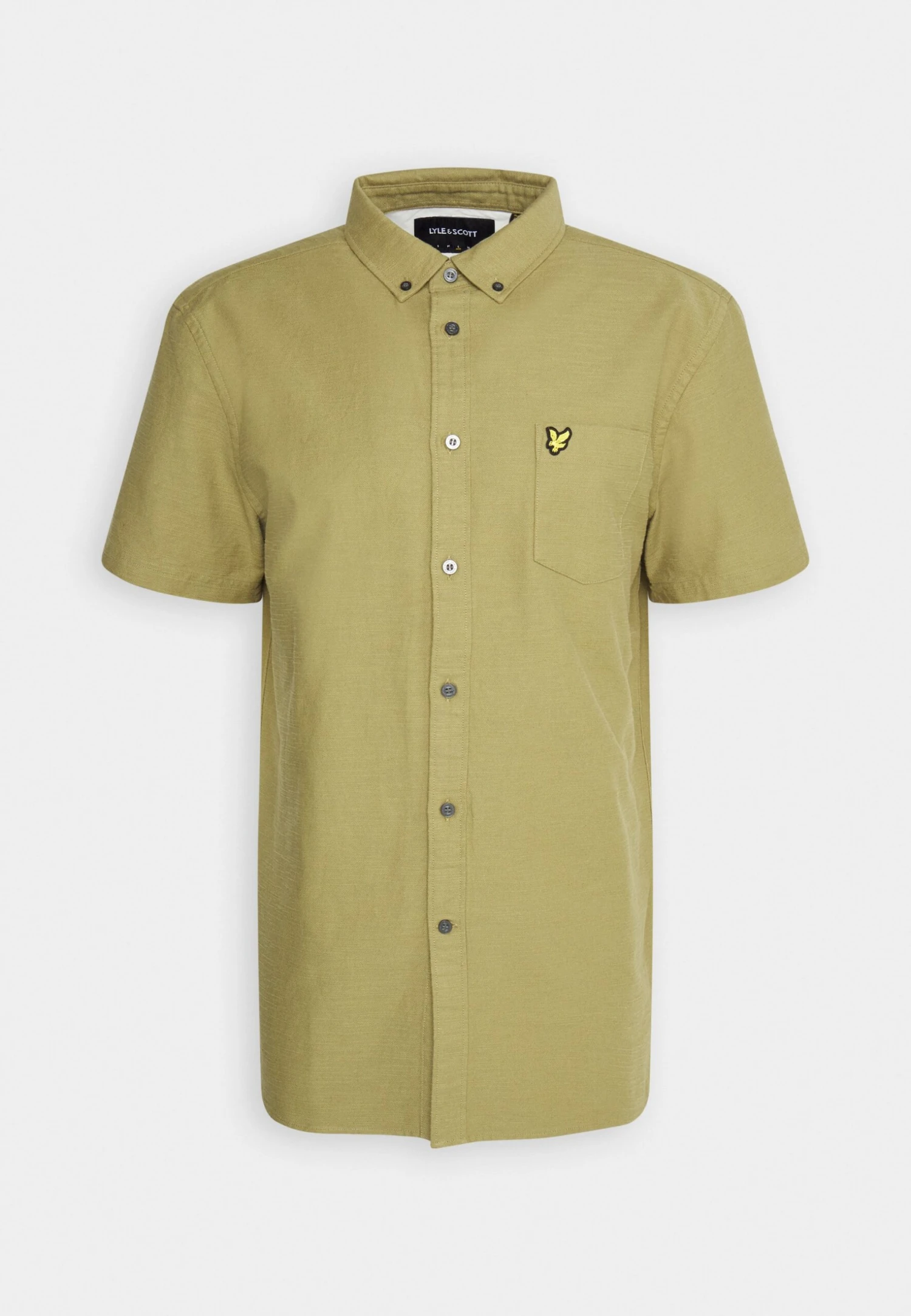 Lyle & Scott Slub Short Sleeve - Overhemd - Seaweed 4 Lyle & Scott Slub Short Sleeve - Overhemd - Seaweed - Afbeelding 4