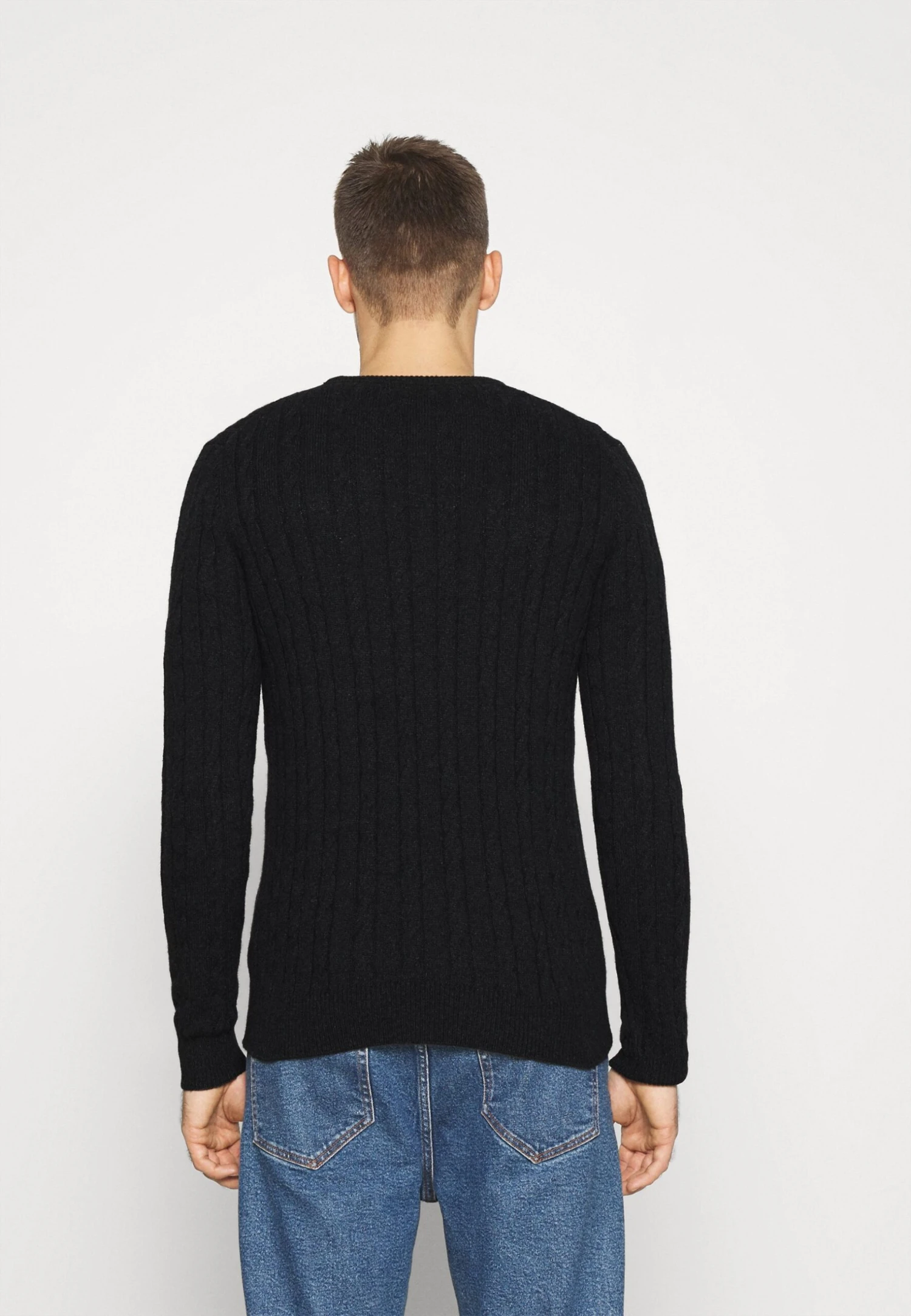 Lyle & Scott Cable Jumper - Trui - Jet Black Marl 3 Lyle & Scott Cable Jumper - Trui - Jet Black Marl - Afbeelding 3