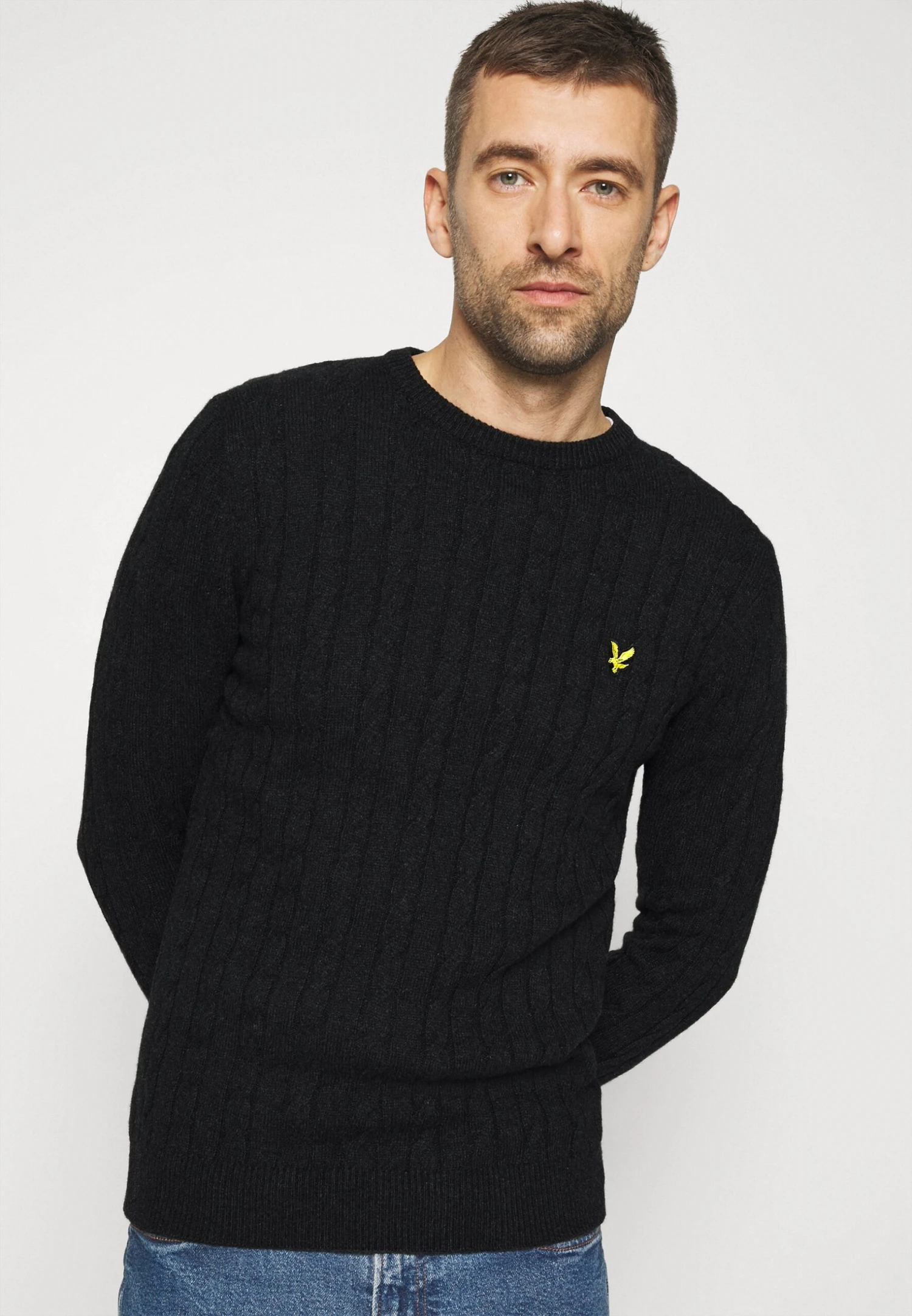 Lyle & Scott Cable Jumper - Trui - Jet Black Marl 4 Lyle & Scott Cable Jumper - Trui - Jet Black Marl - Afbeelding 4