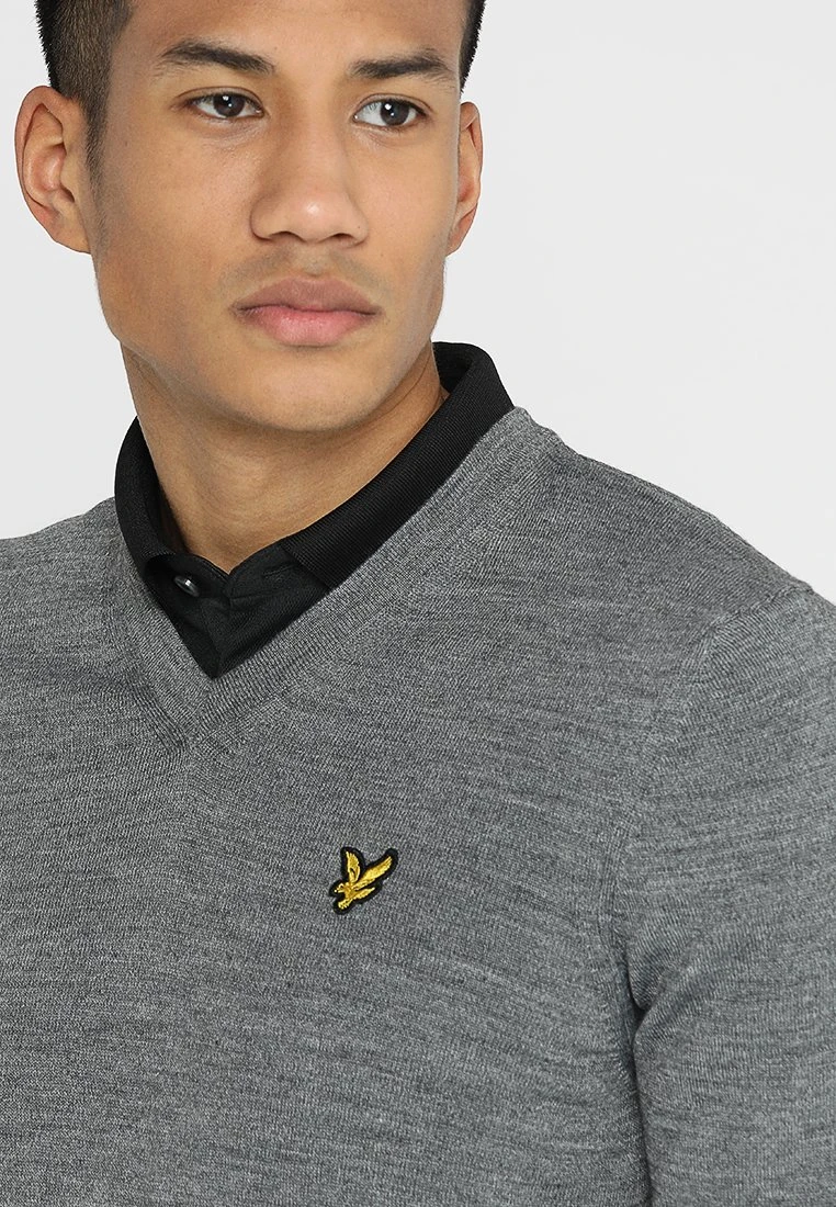 Lyle & Scott Golf V Neck - Trui - Mid Grey Marl 5 Lyle & Scott Golf V Neck - Trui - Mid Grey Marl - Afbeelding 5