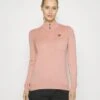 Lyle & Scott The Kerry Zip Pullover - Trui - Pink Sand