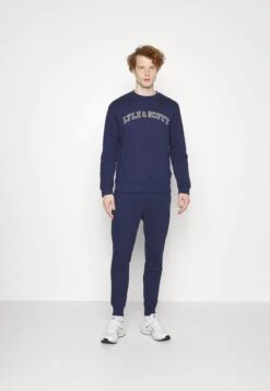 Lyle & Scott Collegiate Crew Jogger Pack - Sweater - Navy