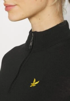 Lyle & Scott The Kerry Zip Pullover - Trui - Jet Black -Lyle & Scott Verkoop ed1f9e5340f9455c8c93dec6e3bf59ad