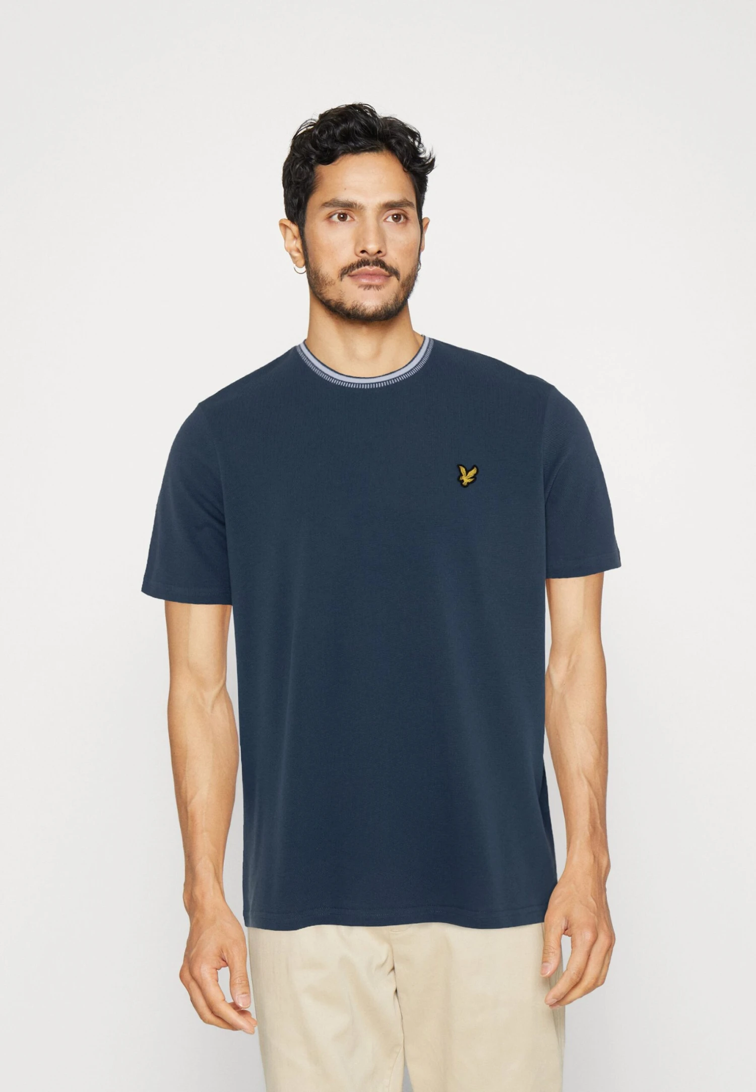 Lyle & Scott Dashed Tipped - T-Shirt Basic - Ink Blue 1 Lyle & Scott Dashed Tipped - T-Shirt Basic - Ink Blue